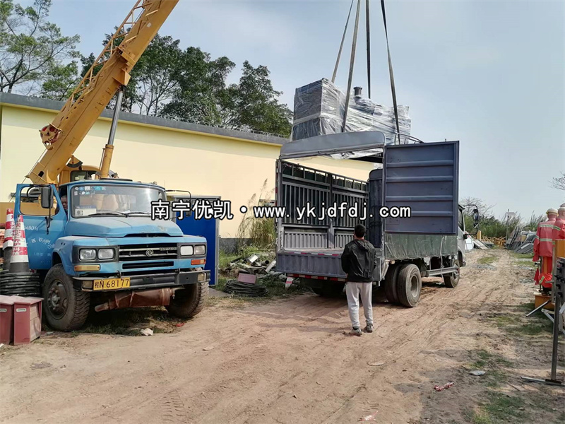 2023年3月4日，廣西項(xiàng)目3臺(tái)250kw玉柴發(fā)電機(jī)組卸貨安裝并通過(guò)驗(yàn)收