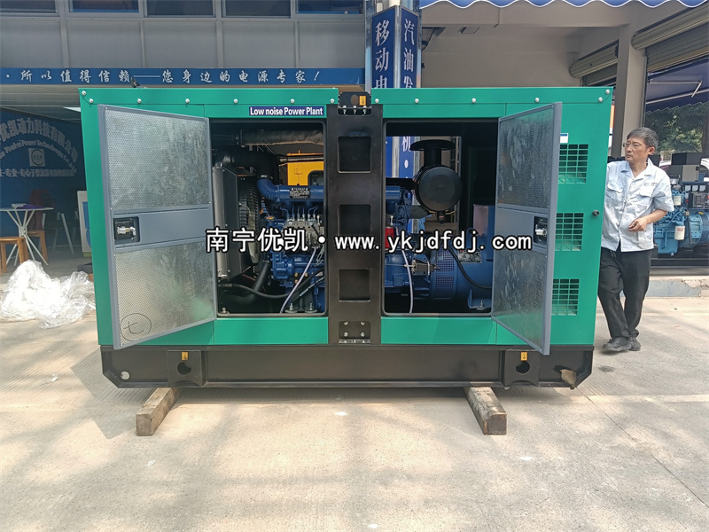 2024年4月1日 ，非洲項(xiàng)目出口100KW低噪音柴油發(fā)電機(jī)組試機(jī)