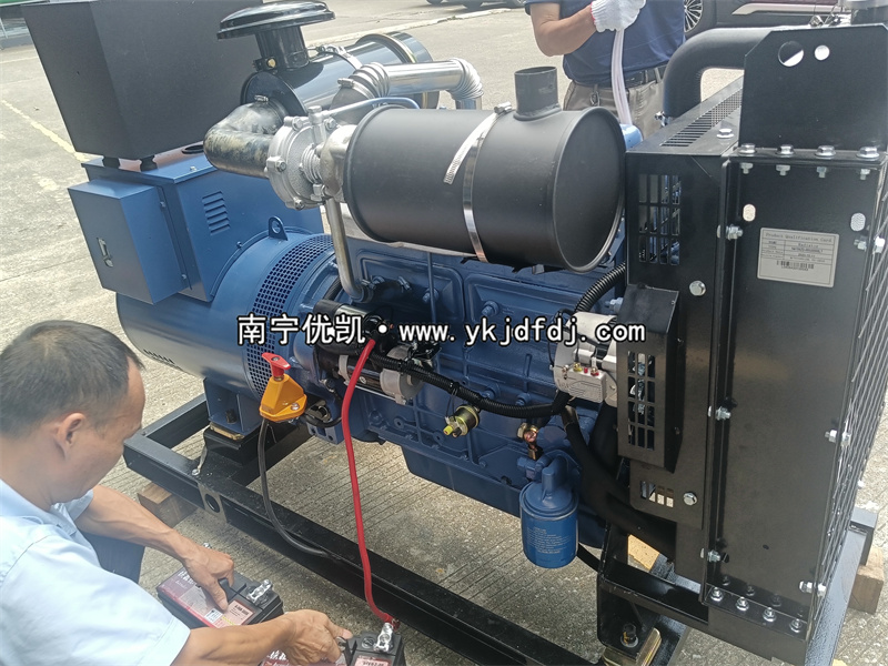 2024年9月18日，50kw濰坊雷納柴油發(fā)電機(jī)組試機(jī)發(fā)貨百色