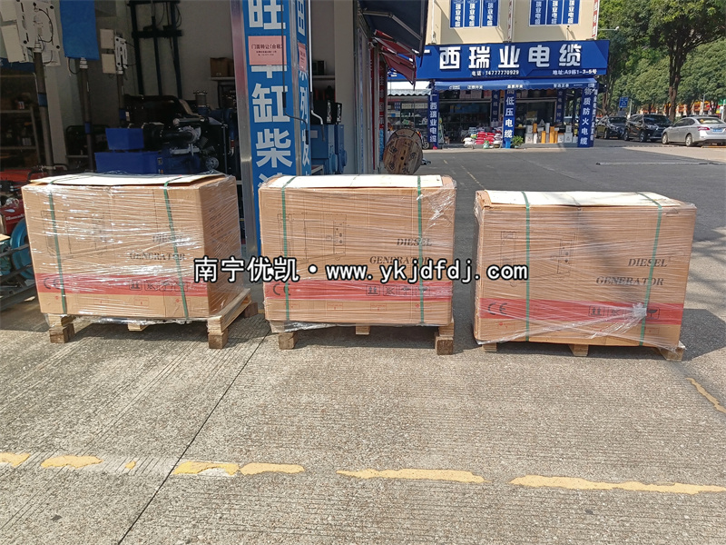 2025年10月20日，3臺低噪音8kw柴油發(fā)電機組裝車發(fā)貨河池羅城